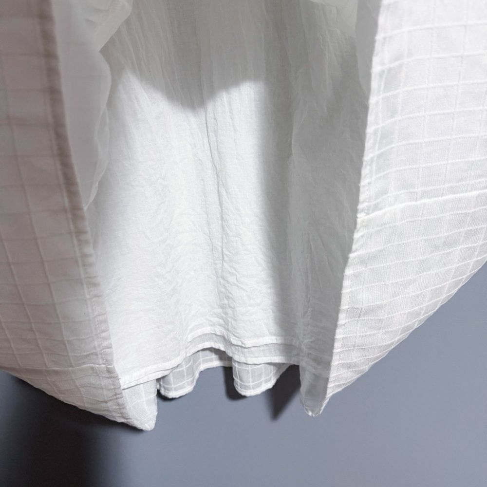 Greylin Pattern Texture Teagan Windowpane Popover Mini Dress Size Small White - Picture 11 of 11